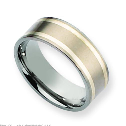 Titanium SS 8mm Satin Mens Wedding Ring Band Size 9 